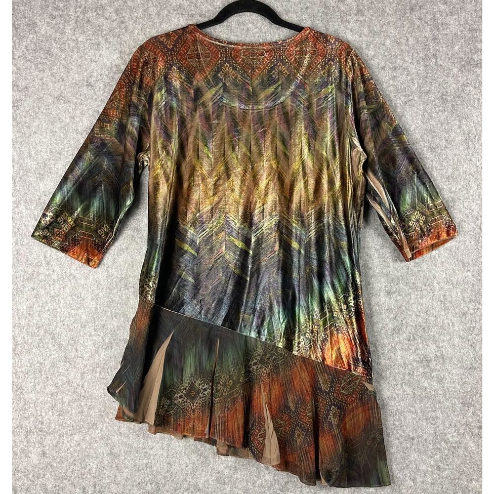 Live And Let Live Velvet Tunic Top Womens XL Asymmetrical Whimsigoth Fairy Artsy - Picture 10 of 14